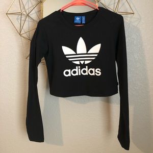 Long sleeve adidas crop top